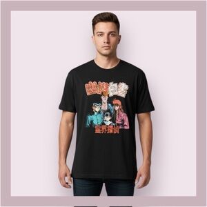 Yu Yu Hakusho “Spirit World Detectives” Black Crewneck Tee